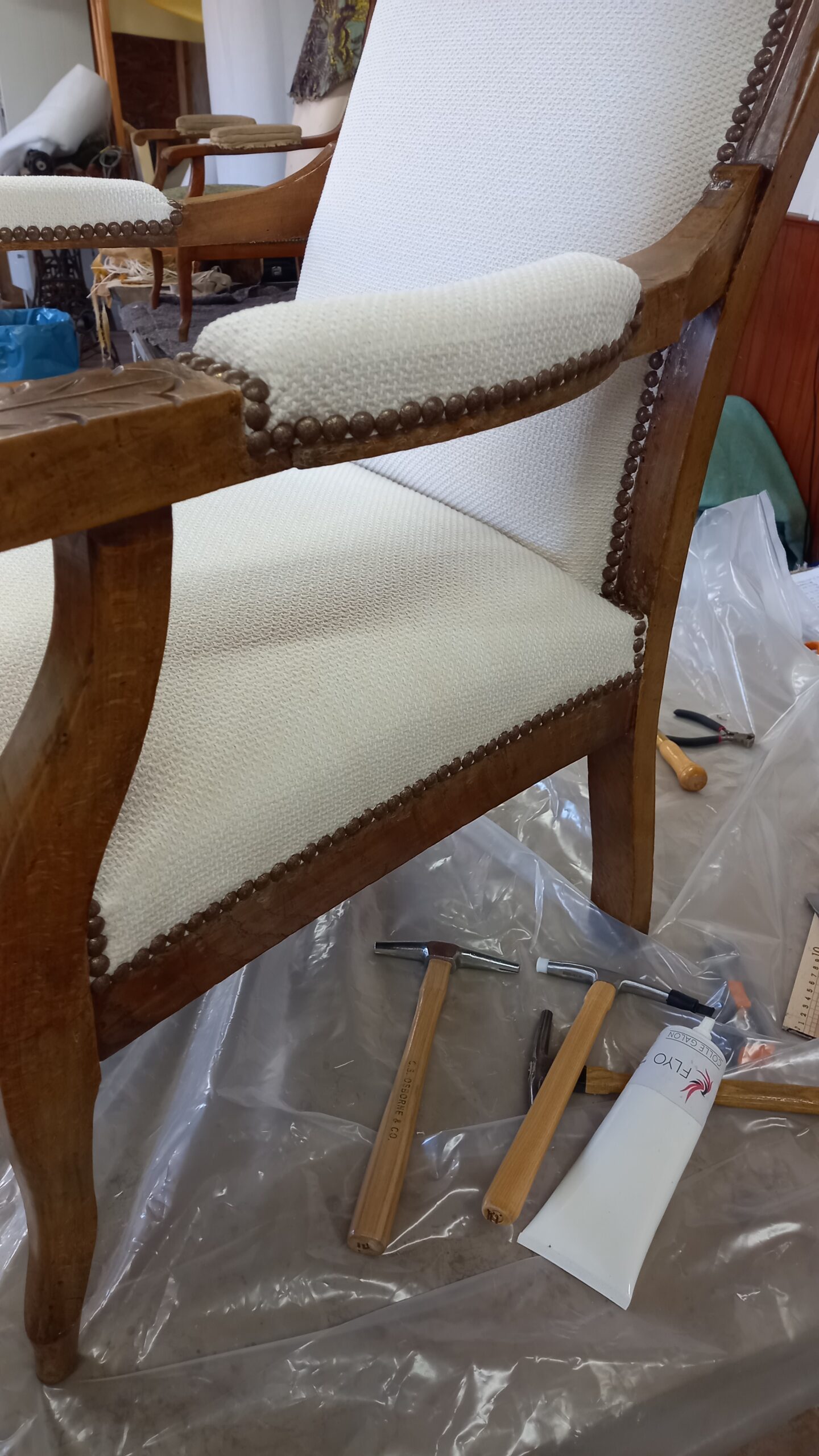 fauteuil Voltaire restauré