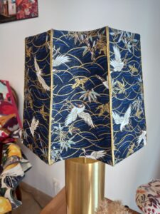 abat-jour carré espagnol tissu style japonais