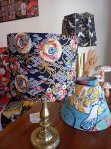 abat-jour tissu style japonais